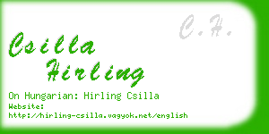 csilla hirling business card